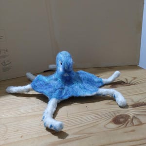 felted blue octopus