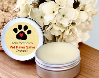 Pet Paws Salve - Dry, cracked and stinky paws need a little love too.  Winter and Summer walks wreak havoc on the skin of dogs and cats