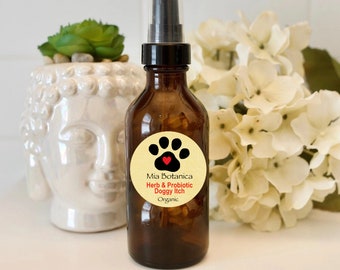 Herb and Probiotic Doggy Itch Spray - Constant paw licking a problem?  Or, itchy, inflamed skin during allergy season?  Spray some relief!