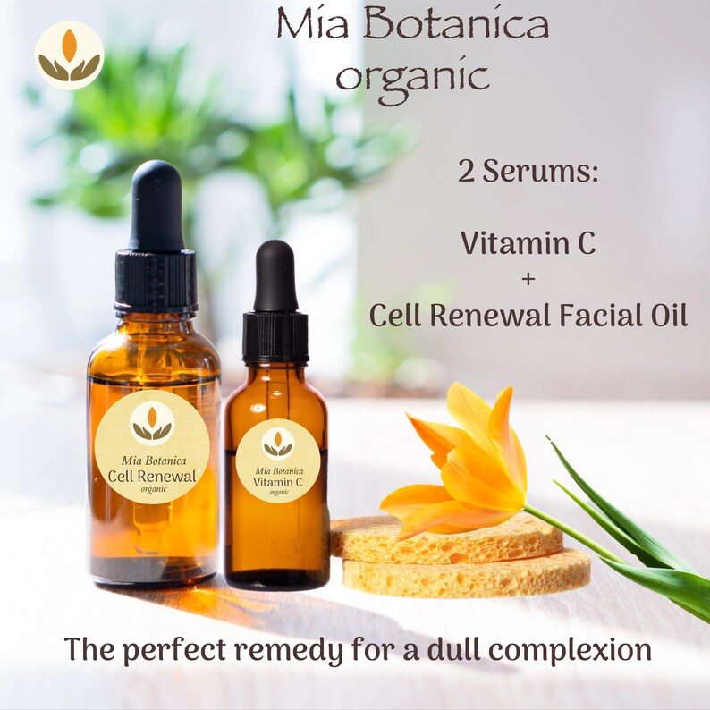 Vitamin C + Antioxidant Facial Serum w Resveratrol, Safe and Effective!! Revive a dull complexion! Add Cell Renewal Oil