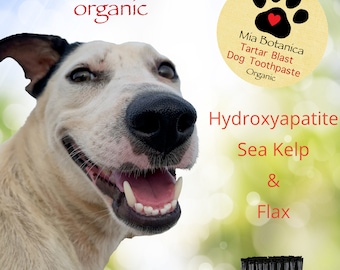 Organic Tartar Blast Dog Toothpaste: Hydroxyapatite, Sea Kelp & Flax