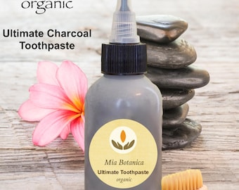 Ultimate Charcoal Toothpaste, w. Hydroxyapatite! Safe, organic and gentle alternative to conventional toothpastes.  Probiotics, Safe
