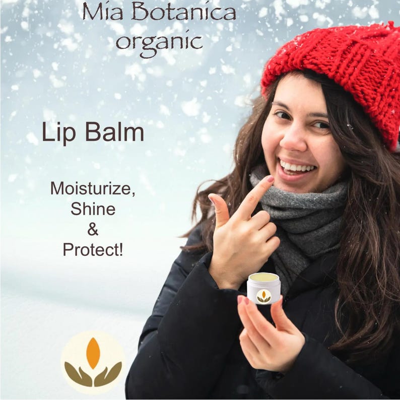 Organic Lip Balm – Moisturize dry, chapped lips with all natural food grade ingredients. Mia Botanica, Natural Ingredients Unflavored Pot .25oz