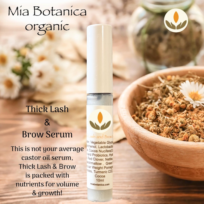 Organic Lash and Brow Thickening Serum, Herbal Complex (10ml) Bild 1