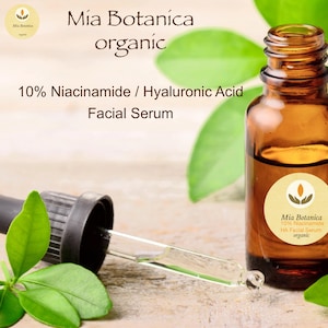 10% Niacinamide/HA Facial Serum powerful yet, safe, natural, organic and effective Deepest hydration for dewy, plump skin. Clears & cleanses