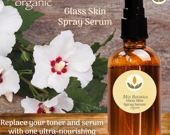 Organic Glass Skin Spray Serum, Hyaluronic Acid, Niacinamide