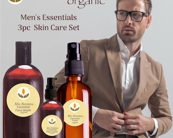 Men's Essentials Skin Care Set - Toner, Face Wash and Day Cream