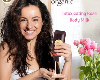 Intoxicating Rose Body Milk: Aromatherapy Hydration, Soft Skin (4oz Mia Botanica)