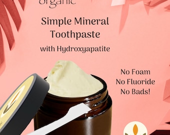 Simple Mineral Toothpaste with Hydroxyapatite - no foam, no frills, just the minerals and oils! You'll love this simple & powerful formula!