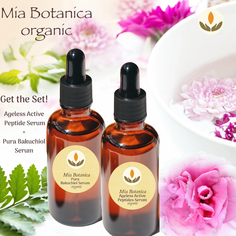 Pura Bakuchiol Serum with Coq10, All skin types and ages can benefit from the hardest working ingredients in skincare! all-natural & Vegan 2 Serums