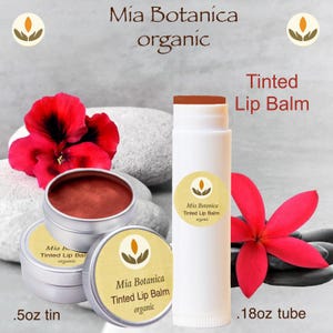 Organic Tinted Lip Balm – Natural Plumping, Mia Botanica