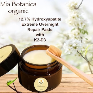 12.7% Hydroxyapatite Extreme Overnight Repair Paste w. K2 & D3, concentrated strongest formula for optimal dental/oral care