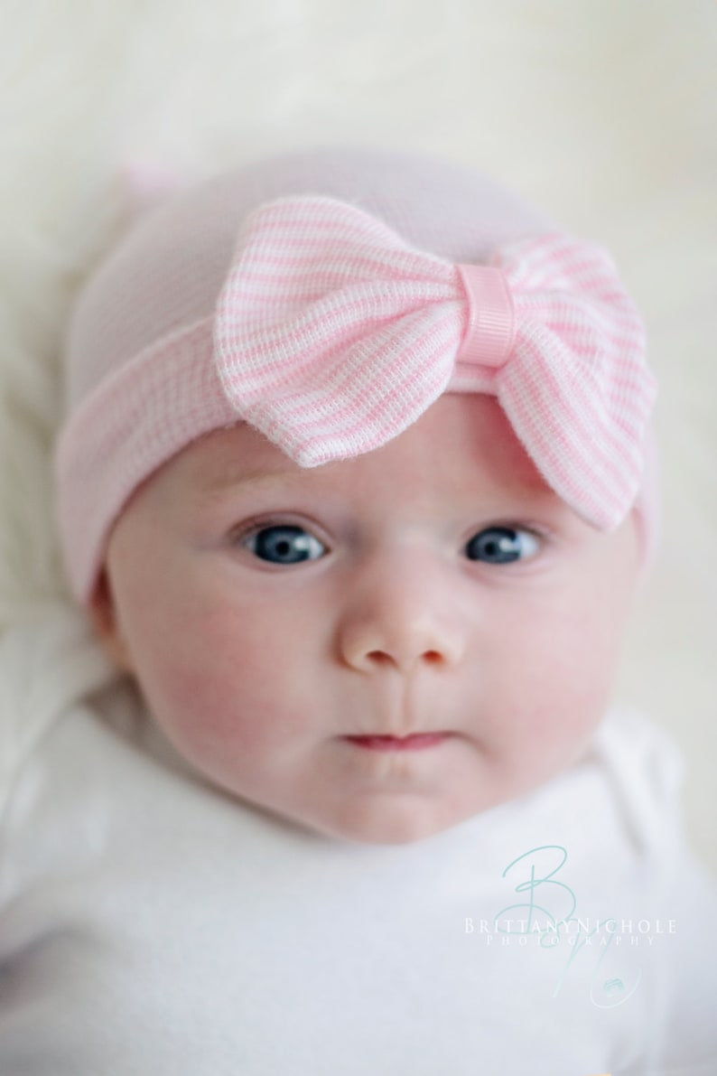Hospital hat with jewel baby girl hospital hat newborn Etsy