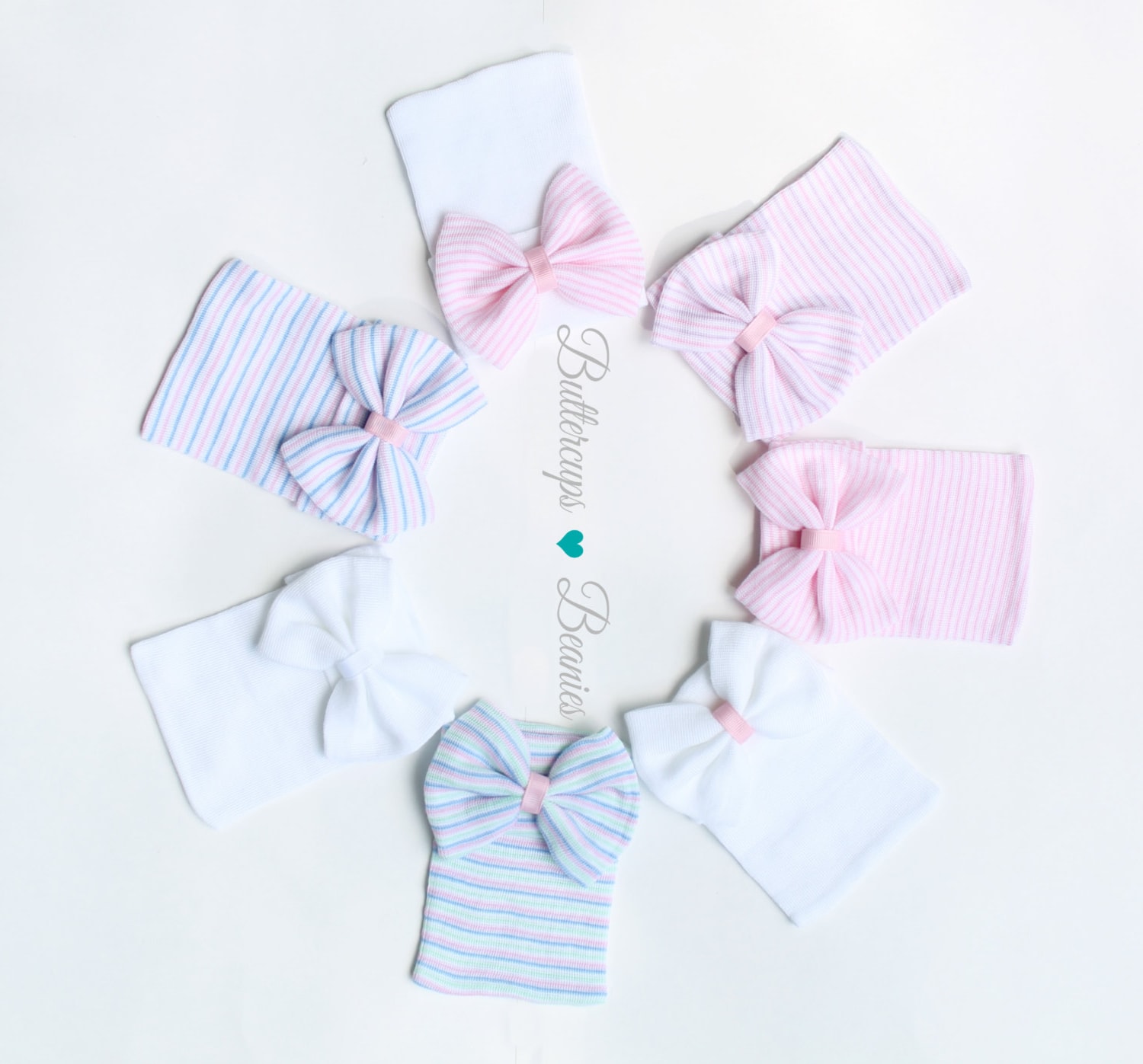 Hospital hat with bow, newborn hat, baby hospital hat, newborn girl o…