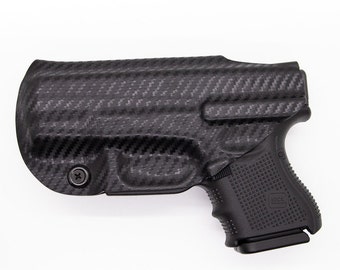 Kydex Holsters for Glock - choose 17, 19, 20, 21, 22, 26, 42 or 43 - Inside Waistband Carbon Fiber Kydex - Black Jacket Holsters