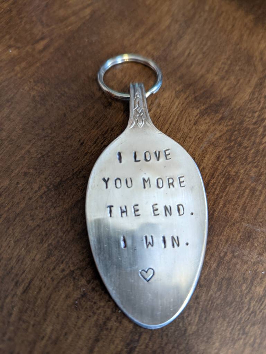 Love You More Spoon Keychain - Etsy