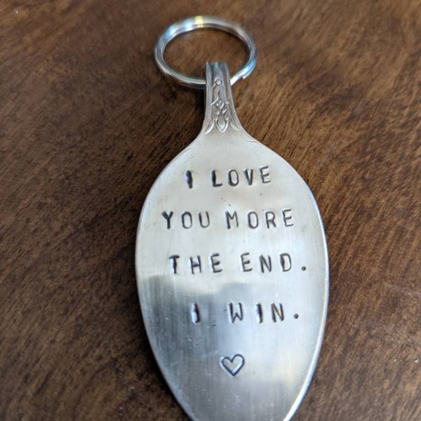 Love You More Spoon Keychain