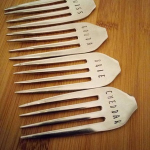 Repurposed Fork Cheese Markers (individual)