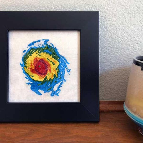 Hurricane Irma Cross stitch - proceeds to support relief effort