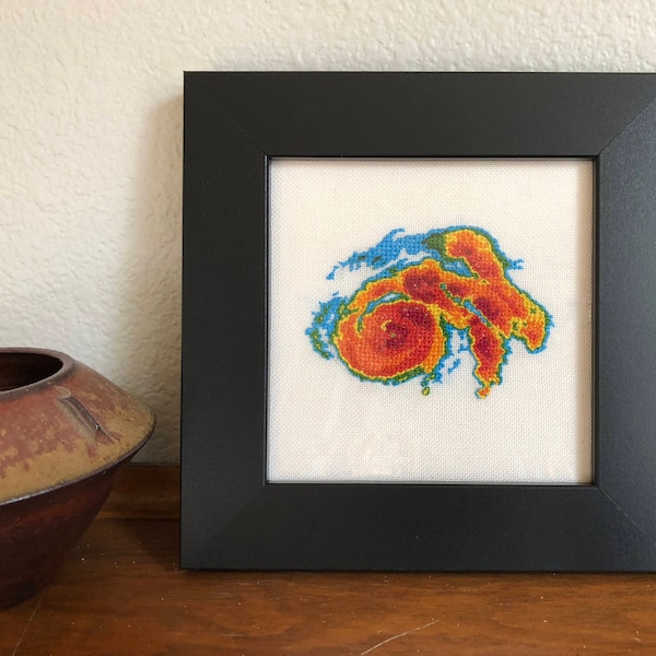 Hurricane Harvey Cross stitch - proceeds to support relief effort