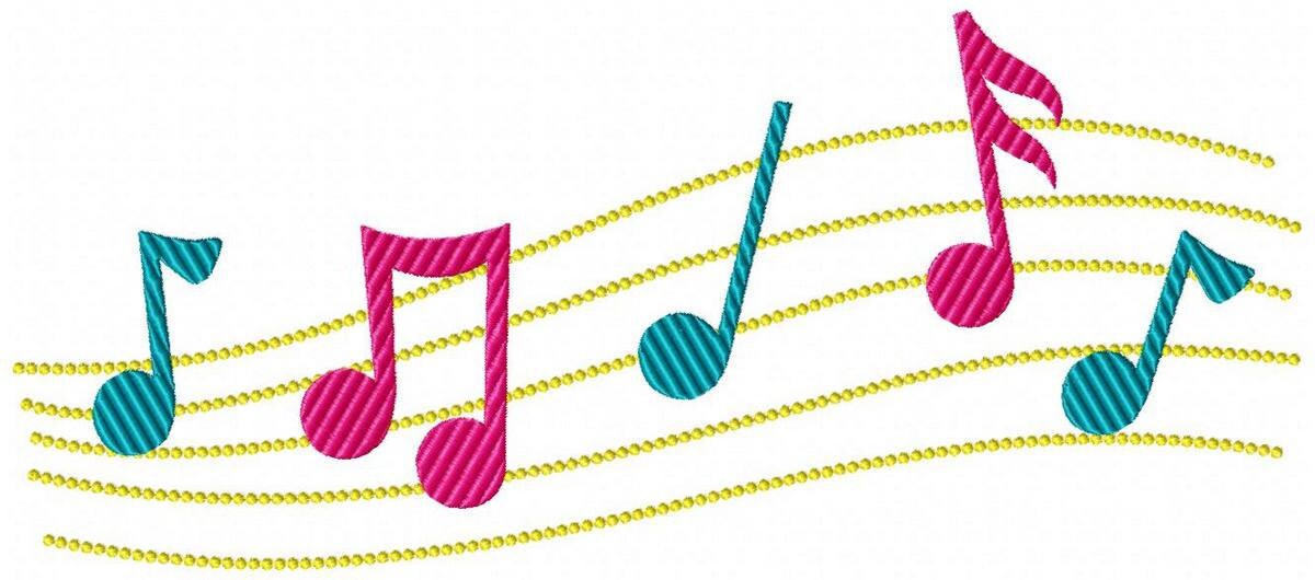 EMBROIDERY MUSIC NOTE Design Machine Embroidery Design Etsy