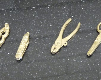 Vintage Brass Gries Mini Tool Charms