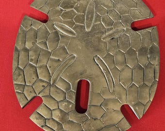 Solid Brass Sand Dollar Trivet