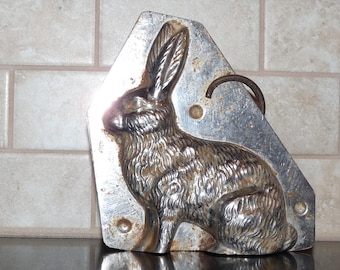 Vintage Metal Chocolate Bunny Mold - Eppel Sheimer & Co.
