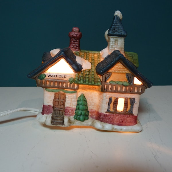 Ceramic Lighted Houses Christmas Etsy