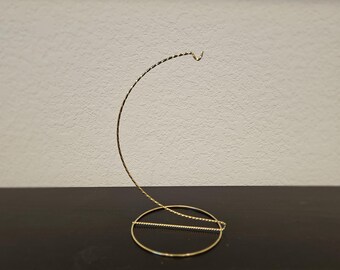 Twisted Gold-Toned Ornament Display Stand