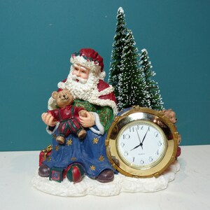 Old World Santa with Clock