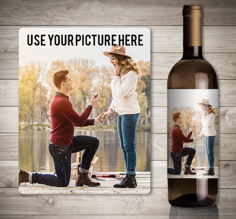 Custom Photo Wine Label for Wine Lovers