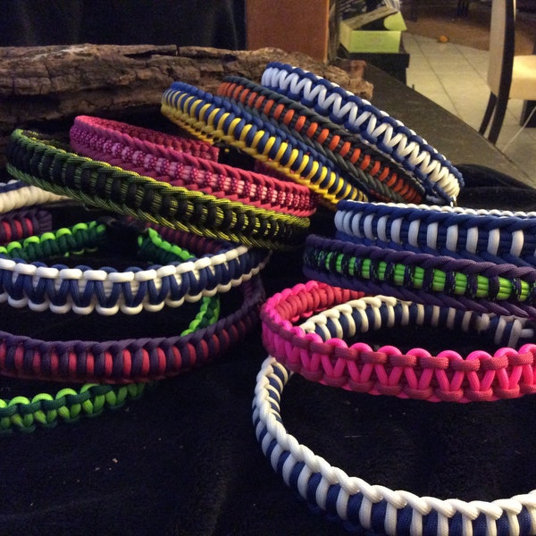 Paracord Dog Collar, Free shipping, Handmade in the USA