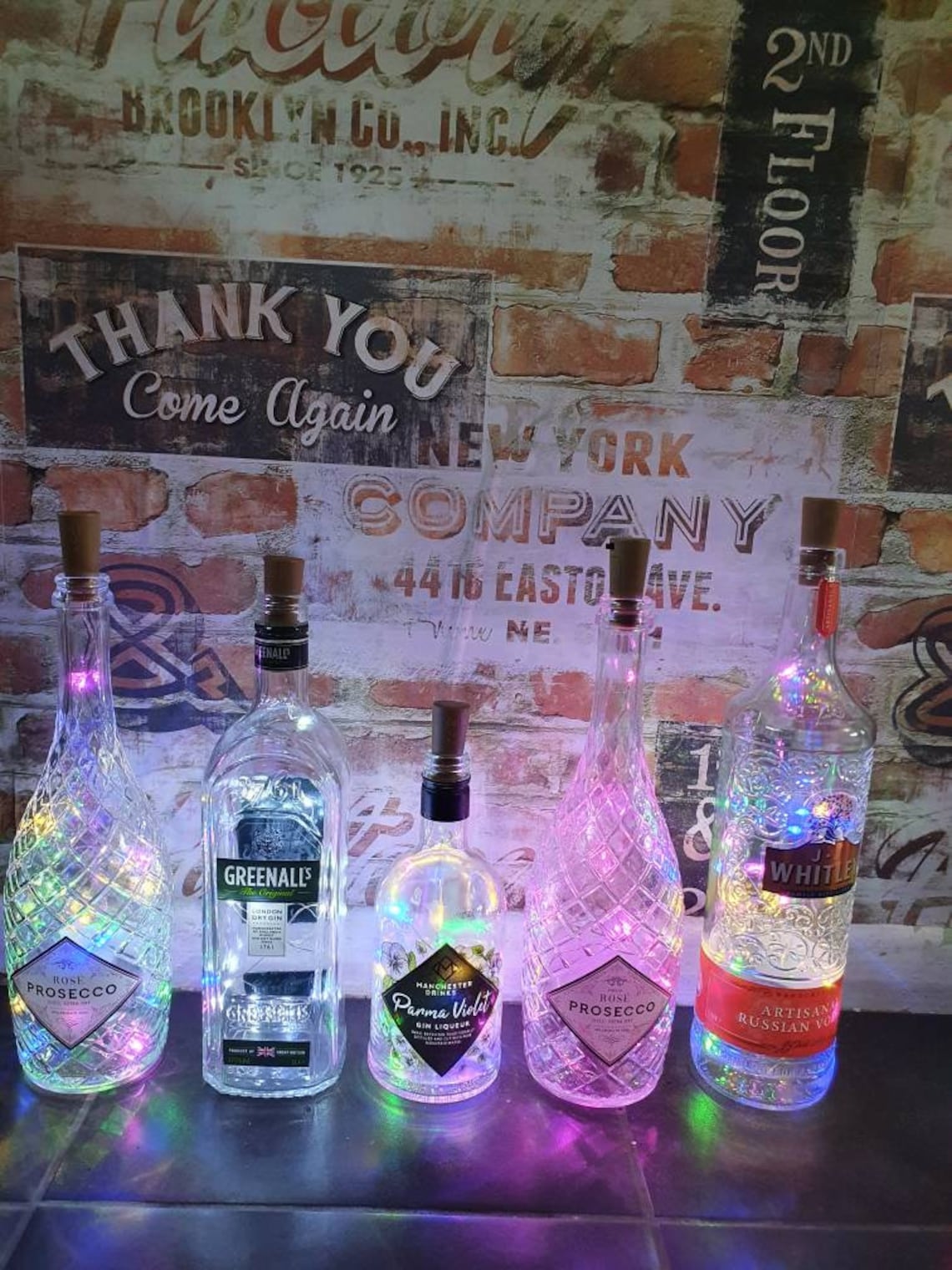 Light up Spirit Bottles Bar Decor Birthday Gift Christmas Etsy