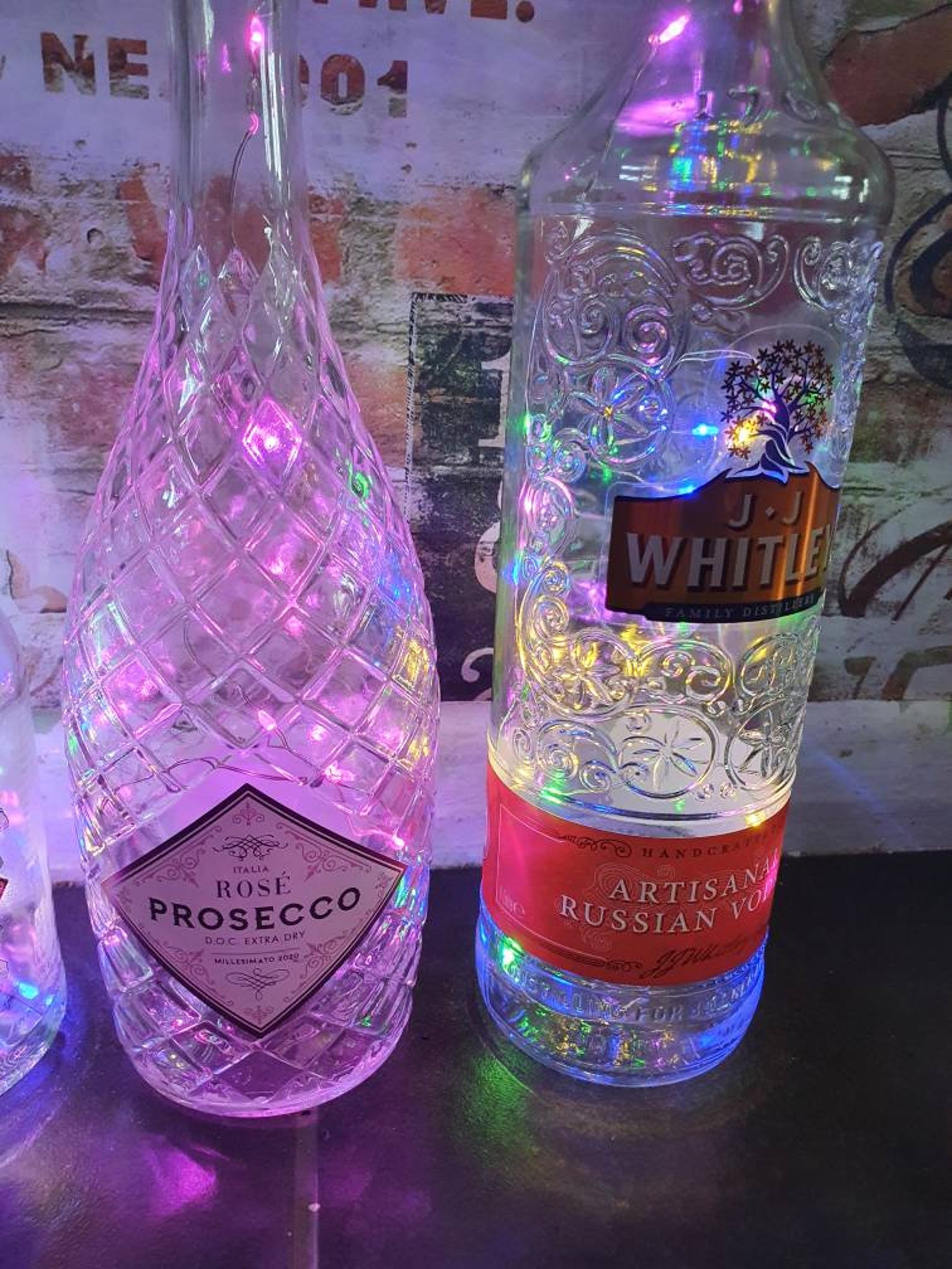 Light up Spirit Bottles Bar Decor Birthday Gift Christmas Etsy