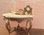 Miniature French Table, Miniature Table, Dollhouse Furniture, French Provencal Table, 18th Century Baroque Style Table.