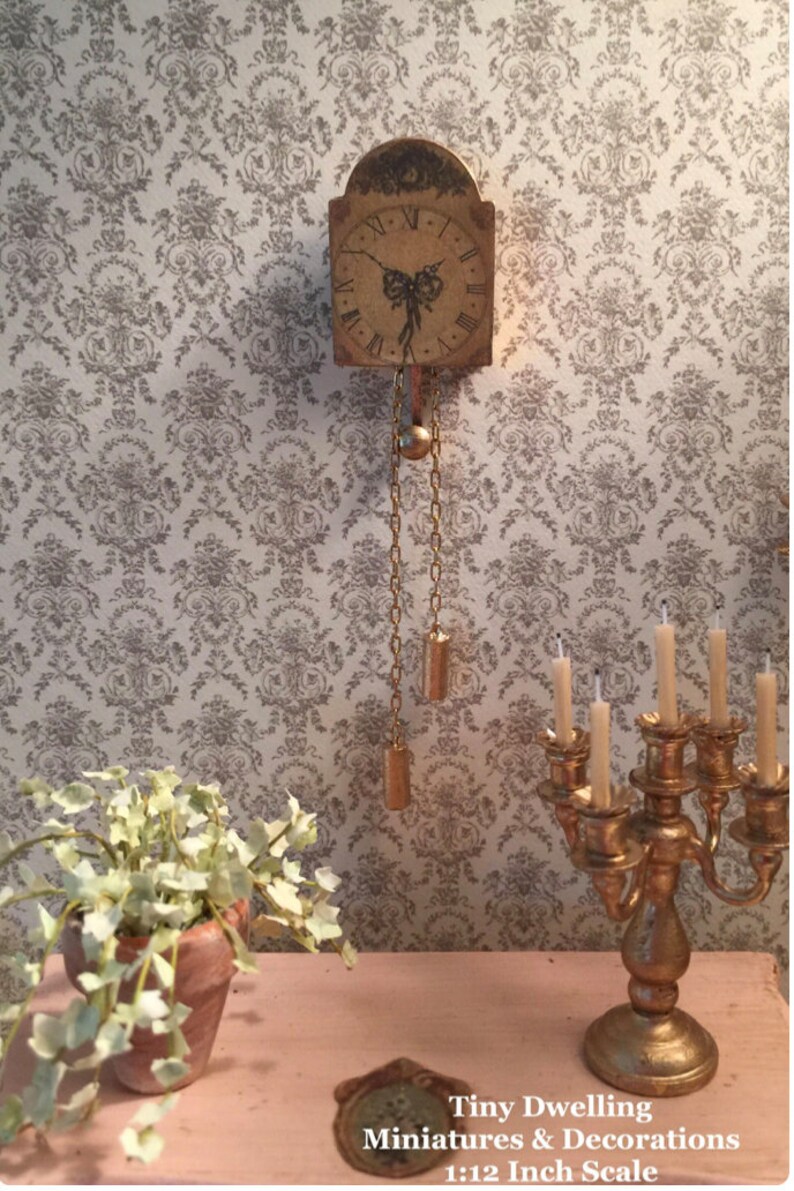 Dollhouse Wall Clock Miniature Clock Miniature KIT Etsy