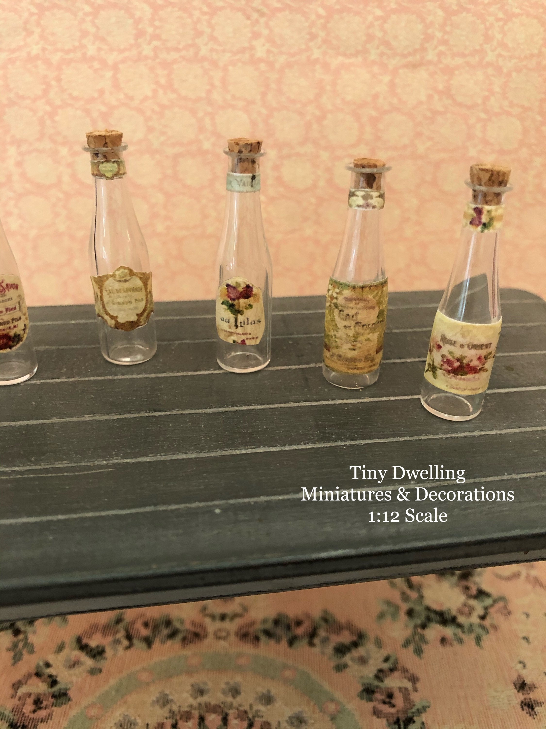 Miniature Dollhouse Wine Miniature Wine Bottles Miniature Etsy UK