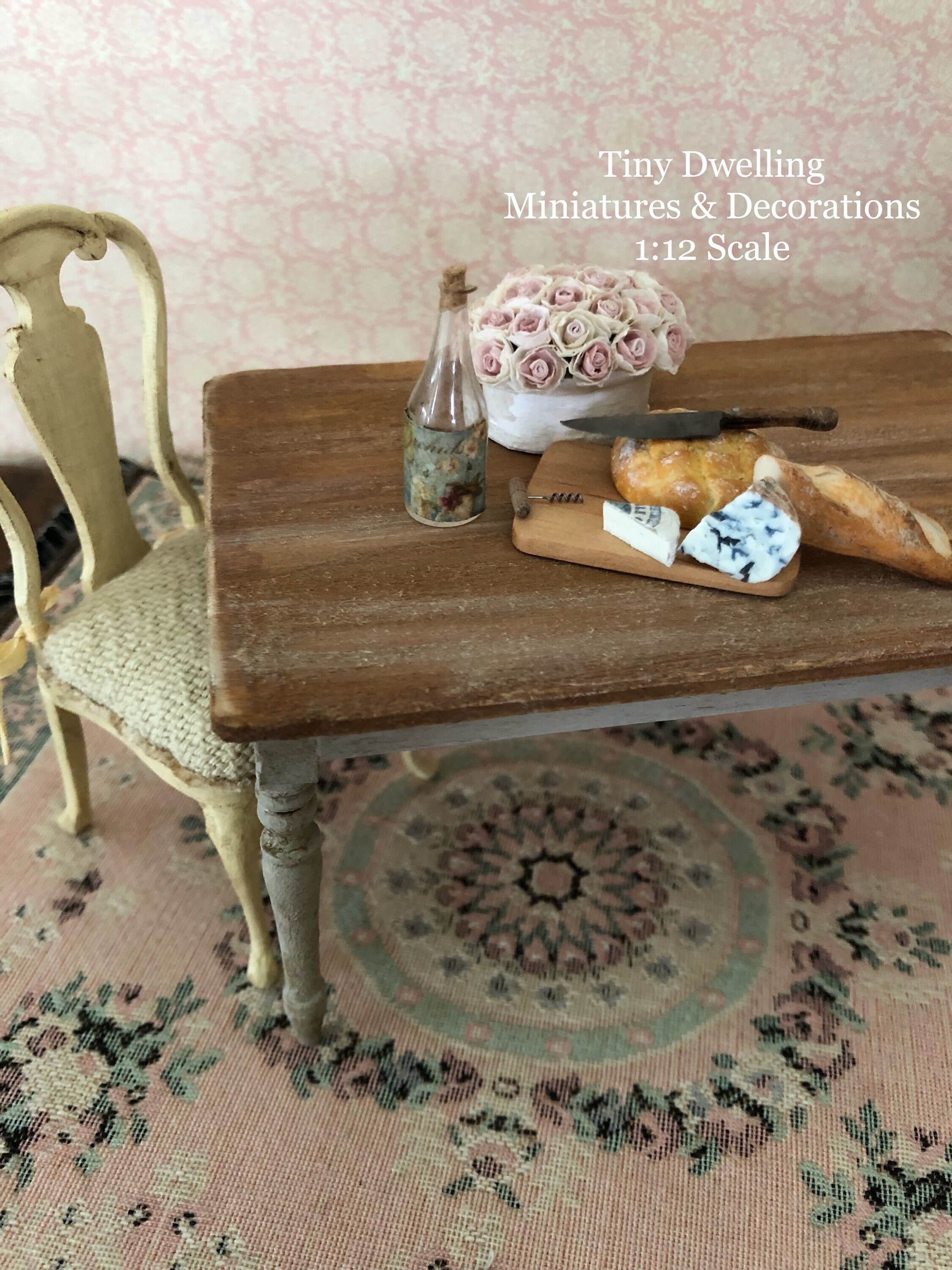 Miniature Kitchen Table Dollhouse Kitchen Table Miniature Etsy