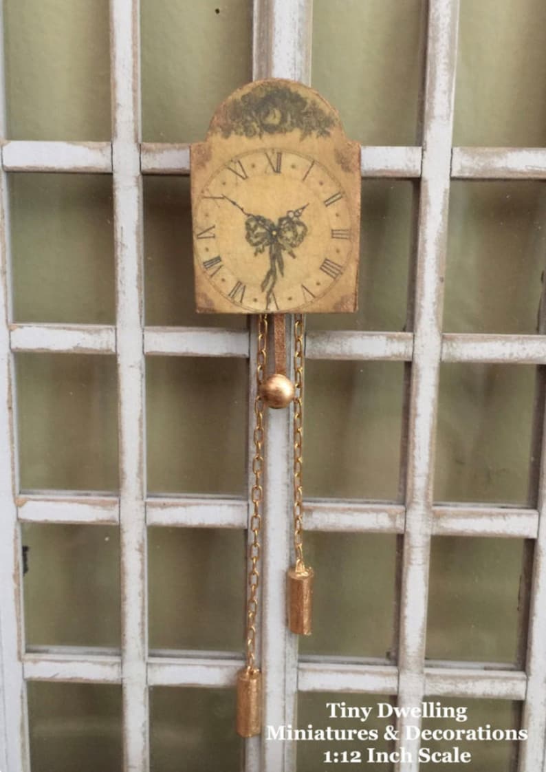 Dollhouse Wall Clock Miniature Clock Miniature KIT Etsy