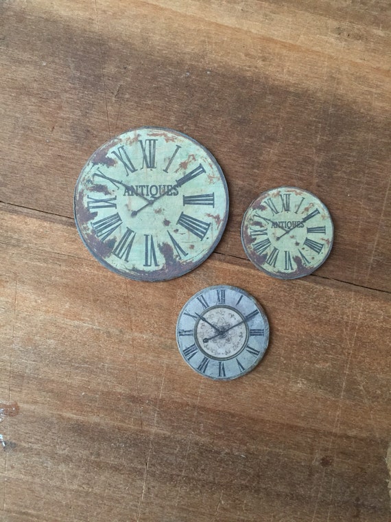 Miniature Clock Miniature Wall Clock Dollhouse Clock 1 Inch Etsy