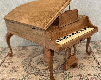Mini Piano De Juguete Para Casa De Muñecas - Modelo De Piano De Cola Decorativo Para Tartas Y Maquetas, Accesorio Para Micropaisajes