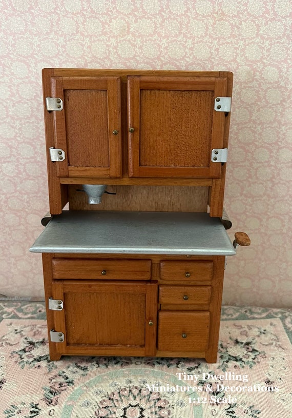Miniature Hoosier Dollhouse Kitchen Artisan Etsy Ireland