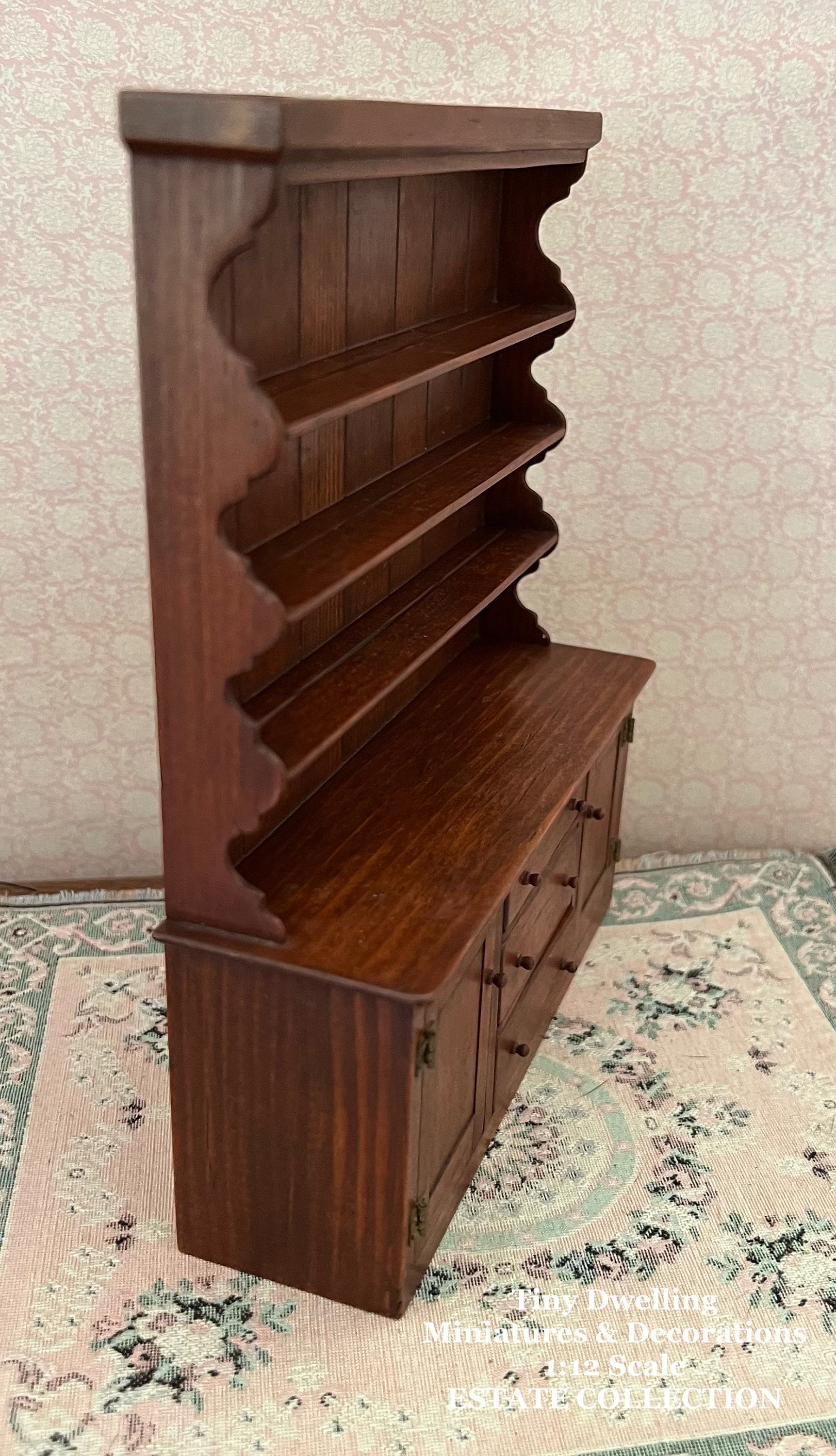 Miniature Hutch Dollhouse Kitchen Hutch Dollhouse Kitchen Etsy