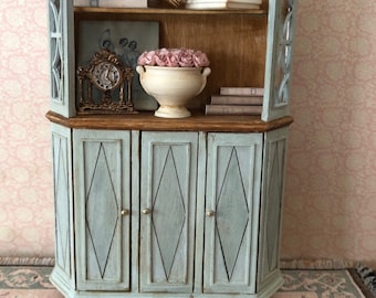 Miniature Cabinet, Dollhouse Furniture, Dollhouse Hutch, Miniature Furniture, French Dollhouse