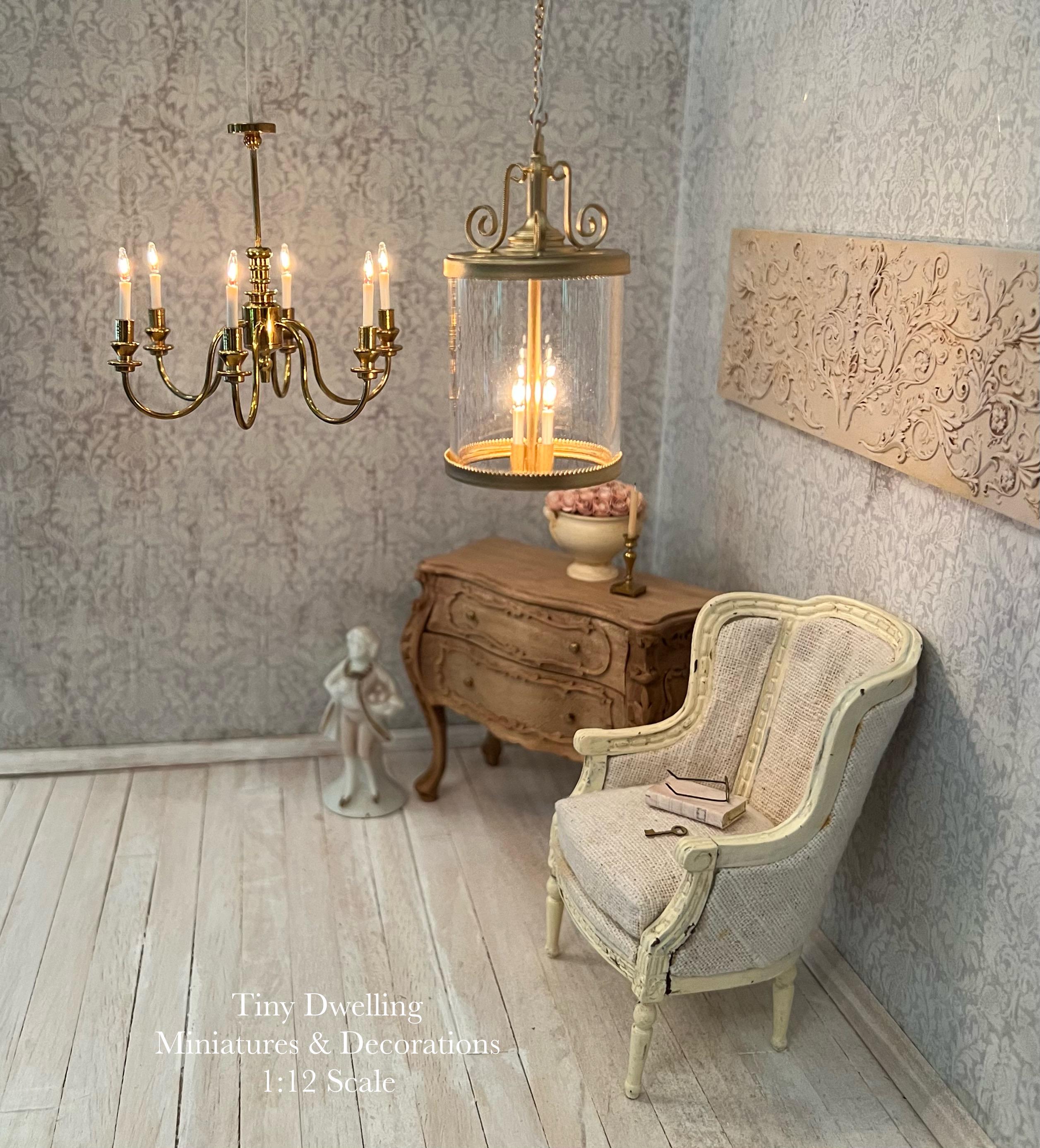 Dollhouse Chandelier, Miniature Chandelier, Dollhouse Lighting - Etsy