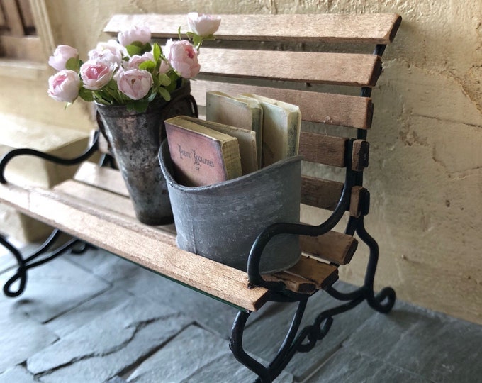 Dollhouse Park Bench French Park Bench Miniature Park Bench Etsy