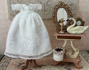 Miniature Dress, Dollhouse Dress, Miniature Boudoir, Miniature Clothing, Dollhouse Dress