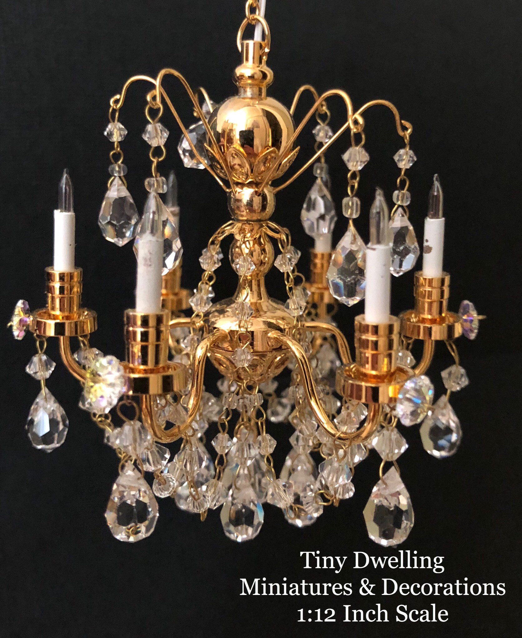 Dollhouse Chandelier Miniature Chandelier Dollhouse | Etsy