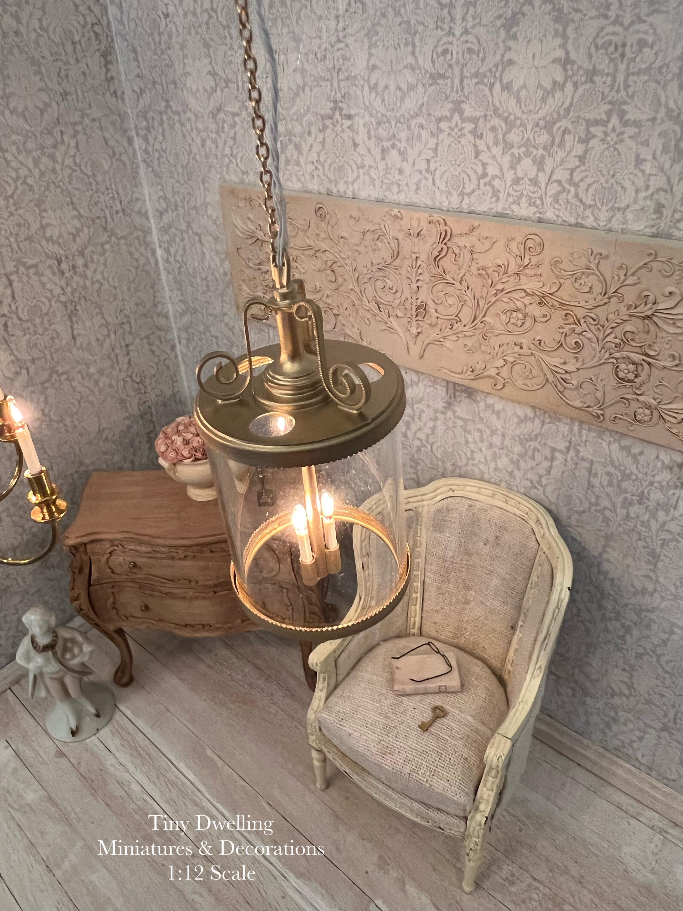 Dollhouse Chandelier, Miniature Chandelier, Dollhouse Lighting - Etsy